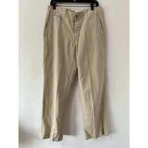 Tommy Bahama Relax Ripstop‎ Khaki Drawstring Pants Cotton Linen Blend Mens 34